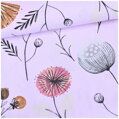 Graphic flowers na bledoružovom - cotton fabric