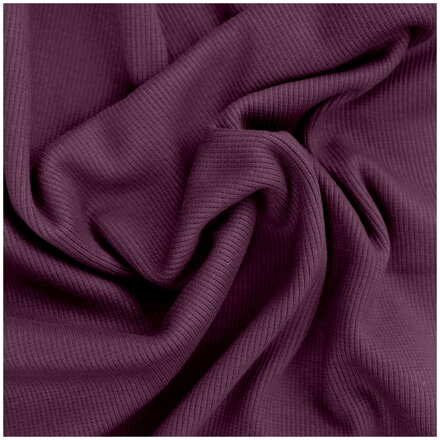 Italian Plum patent vrúbkovaný 2x1 - ribbed knit Italian Plum patent vrúbkovaný 2x1 - ribbed knit