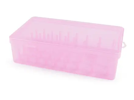 Plastový box na 42 ks nití - ružový - Plastic Box 